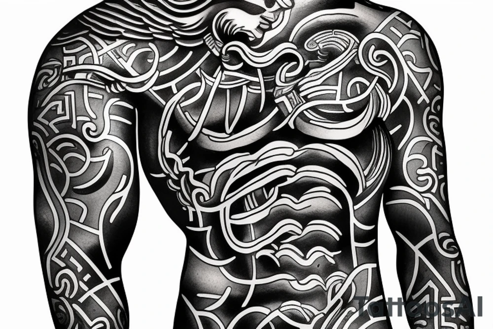 Greek statue tattoo rib piece male tattoo idea