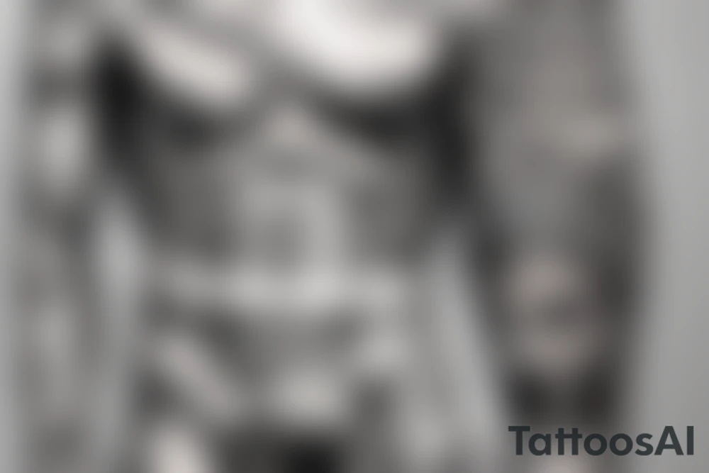 Greek statue tattoo rib piece male tattoo idea
