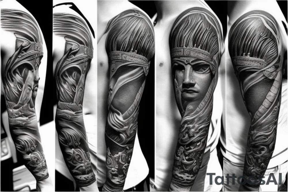 Greek god and mythology tattoo rib piece male tattoo idea