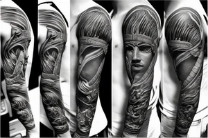 Greek god and mythology tattoo rib piece male tattoo idea