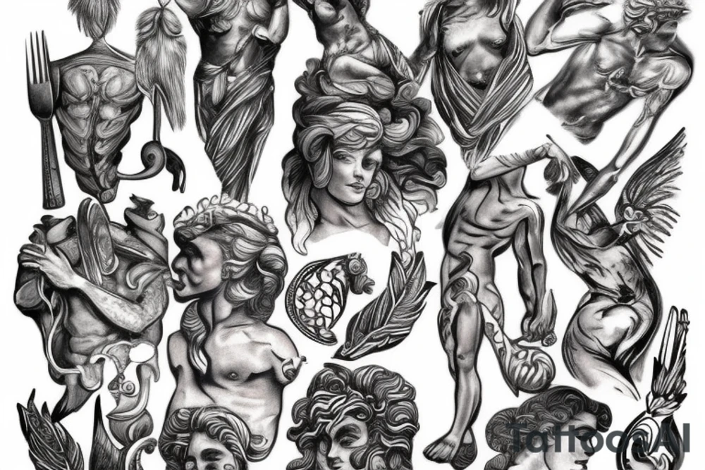 Greek gods rib tattoo tattoo idea