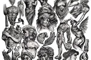 Greek gods rib tattoo tattoo idea