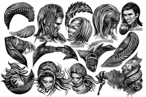 Greek gods rib tattoo realism tattoo idea