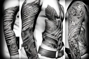 Greek gods rib tattoo realism tattoo idea