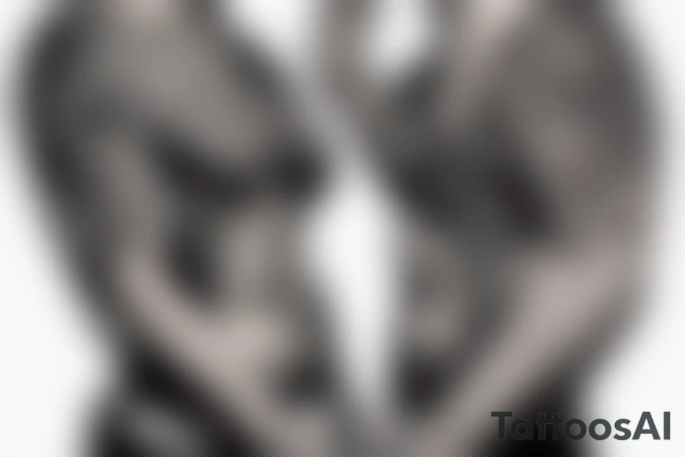 Greek gods rib tattoo realism tattoo idea