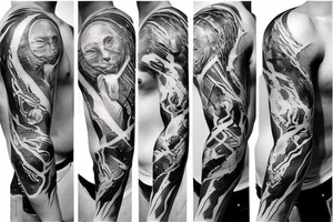 Greek gods rib tattoo realism tattoo idea