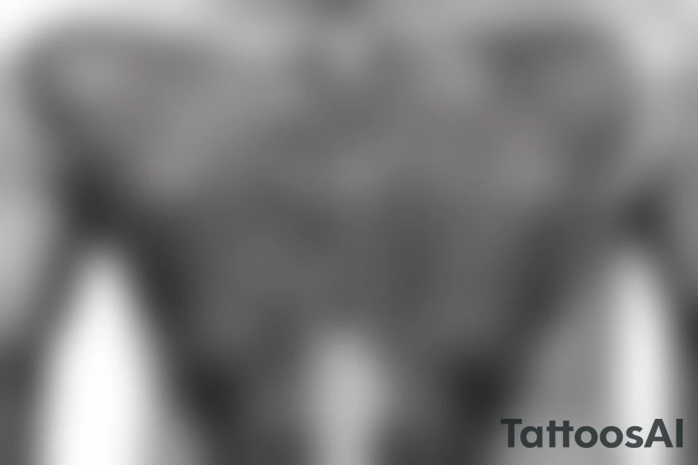 Rib cage tattoo for men with Greek gods and Ancient Greek symbolism on ribs tattoo idea