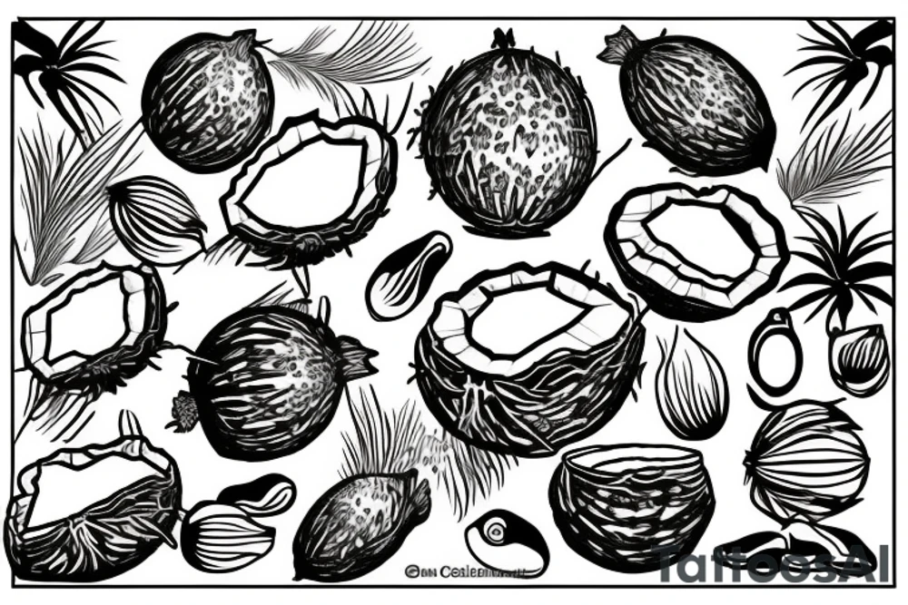 coconut tattoo idea