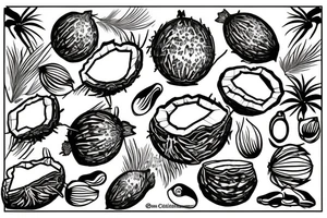 coconut tattoo idea