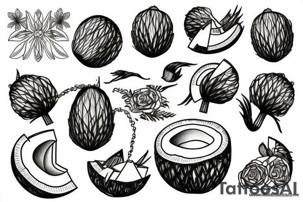 coconut tattoo idea