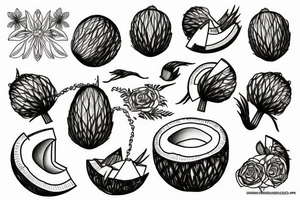 coconut tattoo idea