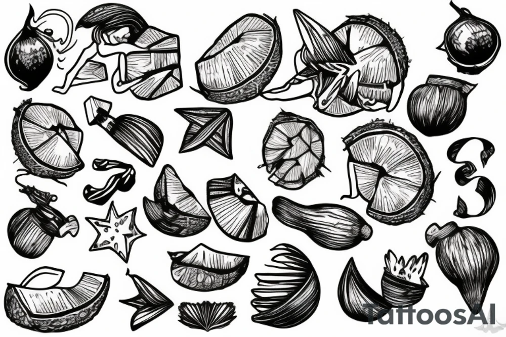 coconut tattoo idea