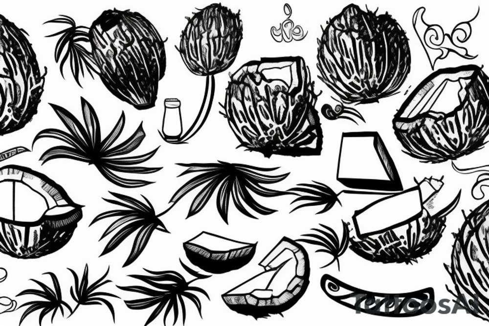 coconut tattoo idea