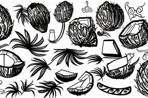 coconut tattoo idea