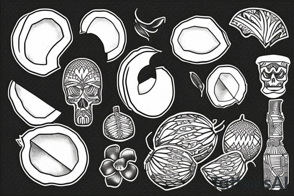 coconut tattoo idea