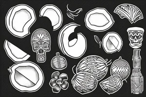 coconut tattoo idea
