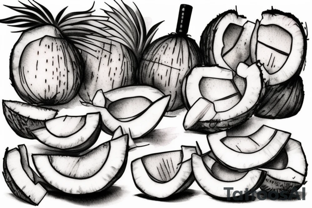 coconut tattoo idea