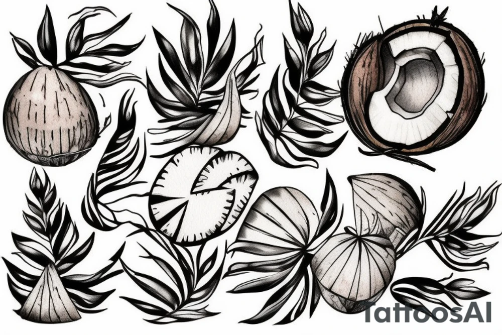 coconut tattoo idea