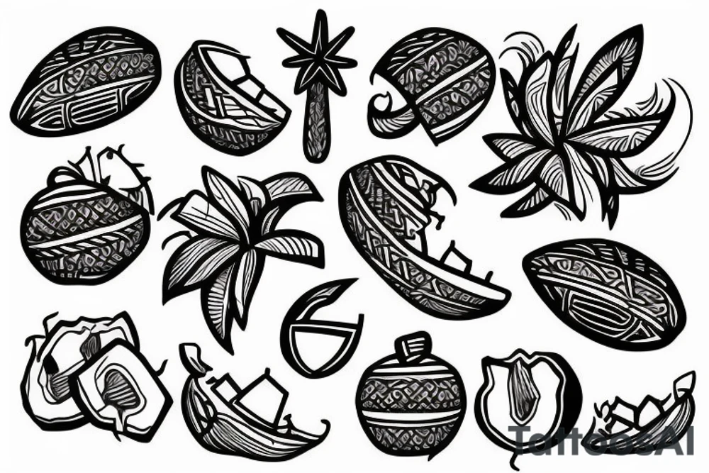 coconut tattoo idea