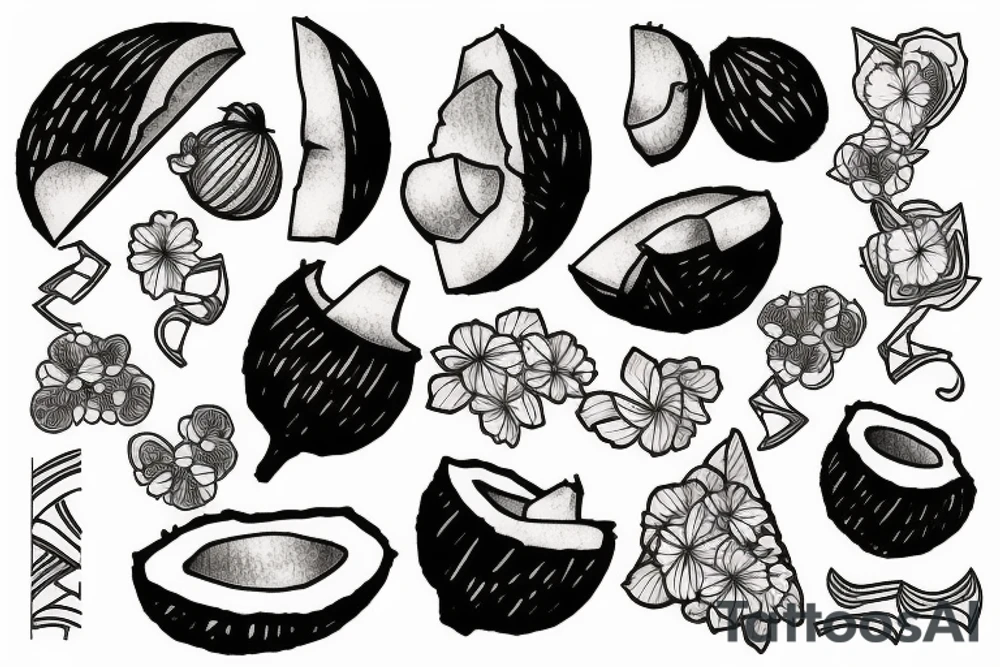 coconut tattoo idea