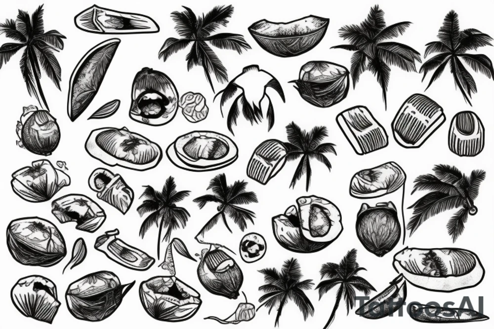 coconut tattoo idea