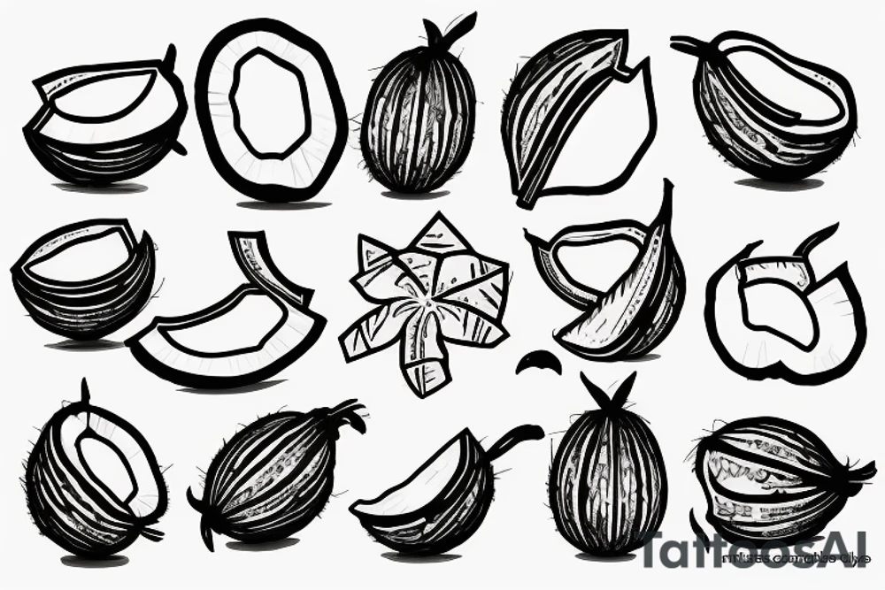 coconut tattoo idea