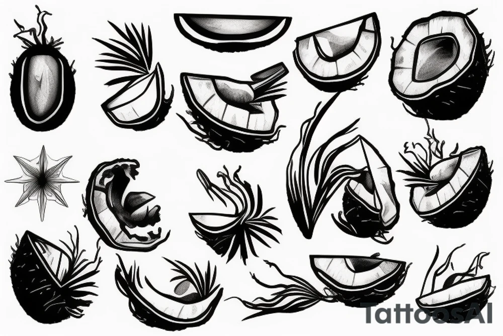 coconut tattoo idea