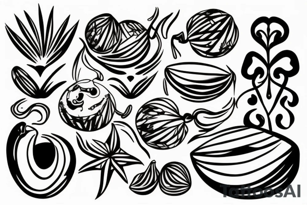 coconut tattoo idea