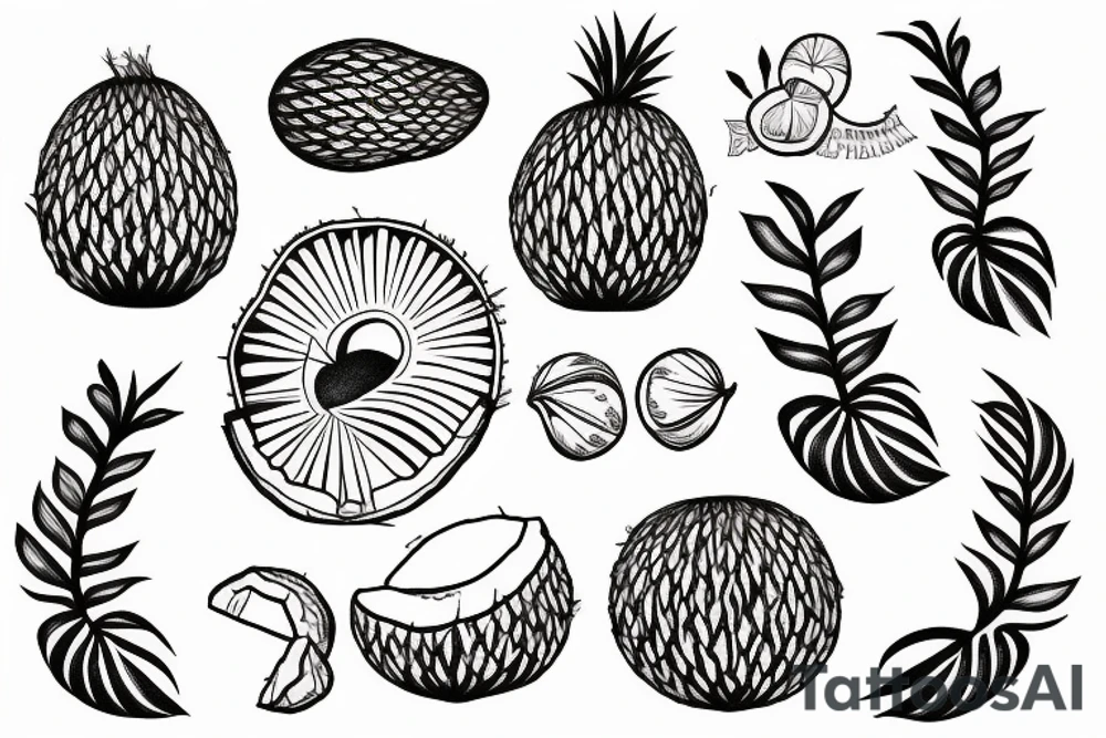 coconut tattoo idea