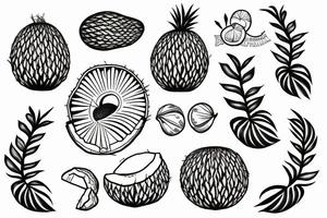 coconut tattoo idea