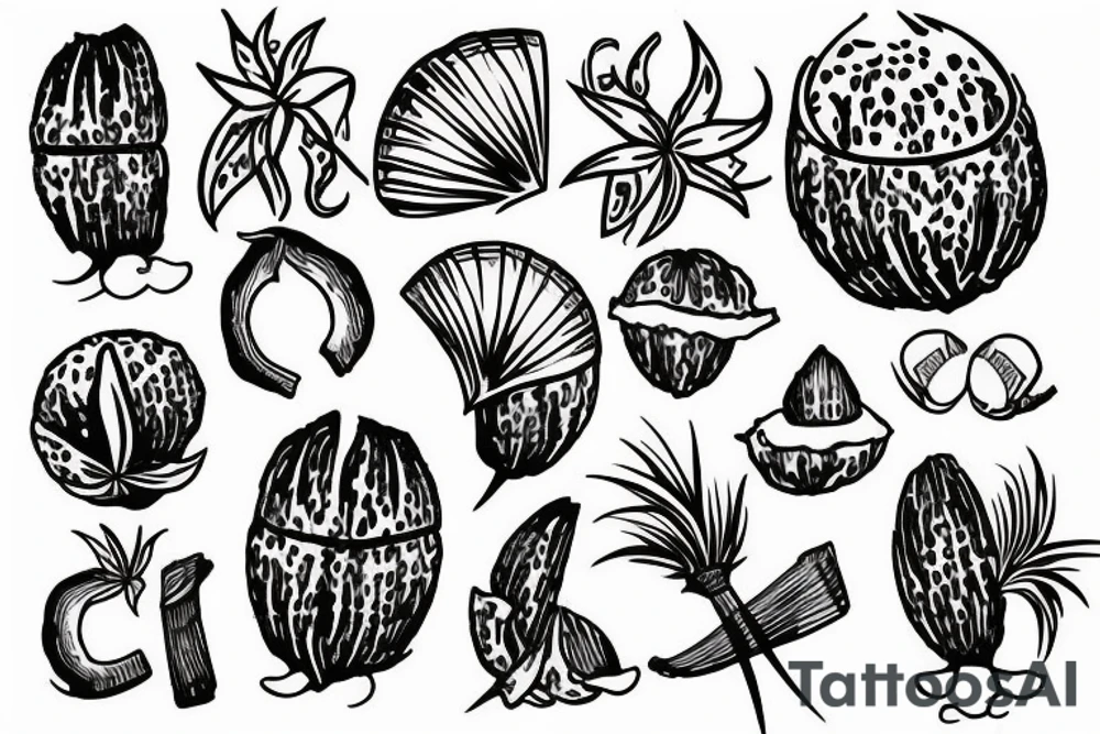 coconut tattoo idea