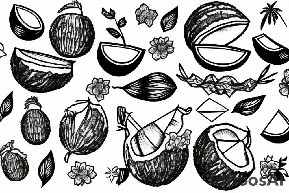 coconut tattoo idea