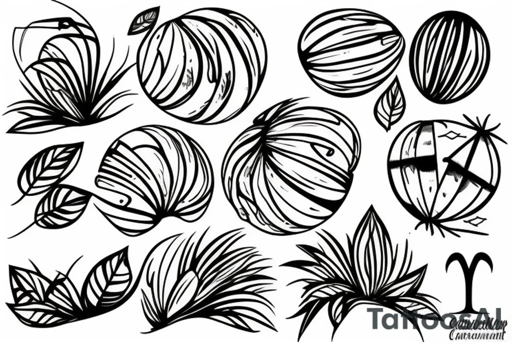 coconut tattoo idea