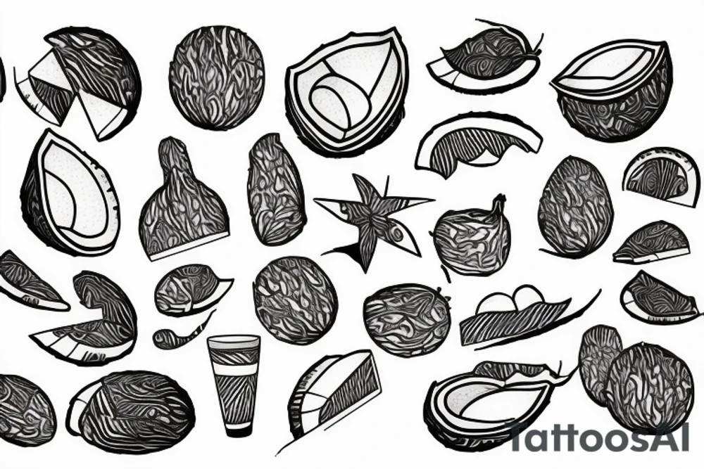 coconut tattoo idea
