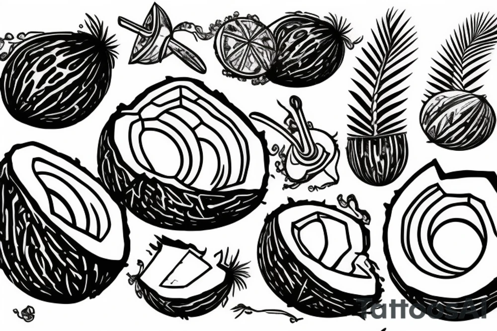 coconut tattoo idea