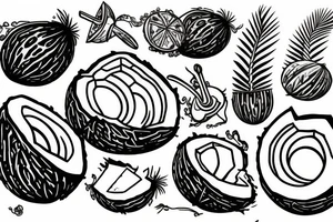 coconut tattoo idea