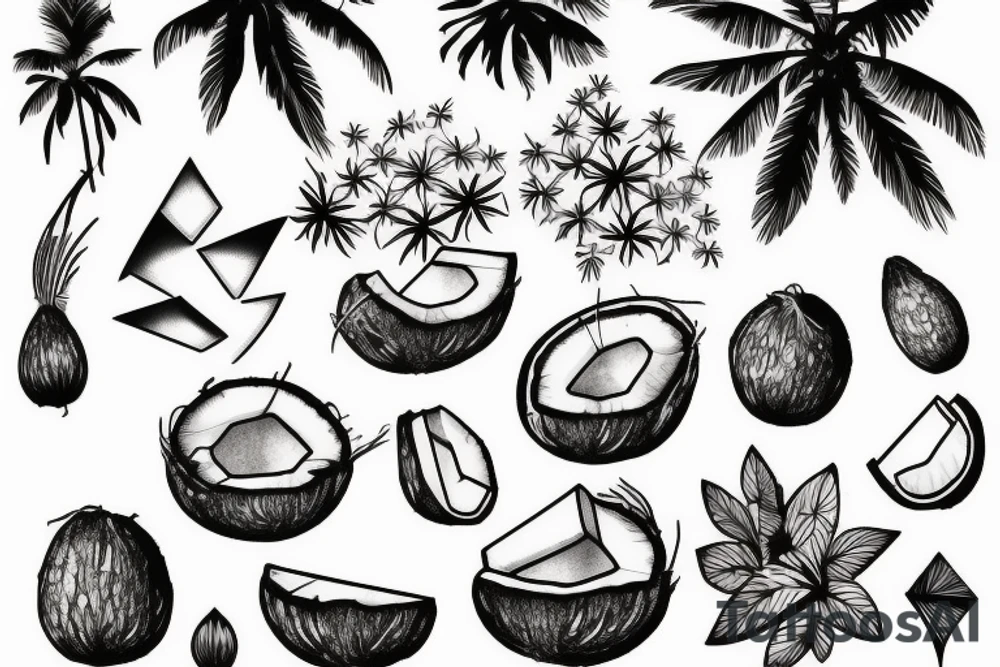 coconut tattoo idea