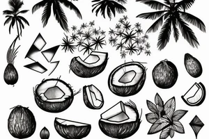 coconut tattoo idea