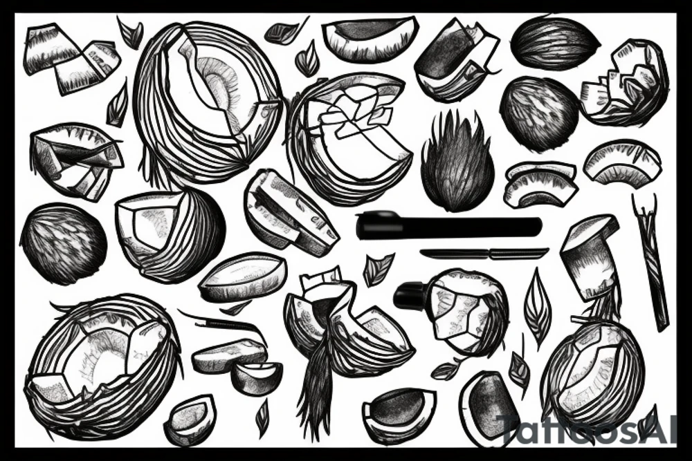 coconut tattoo idea
