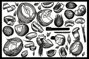 coconut tattoo idea