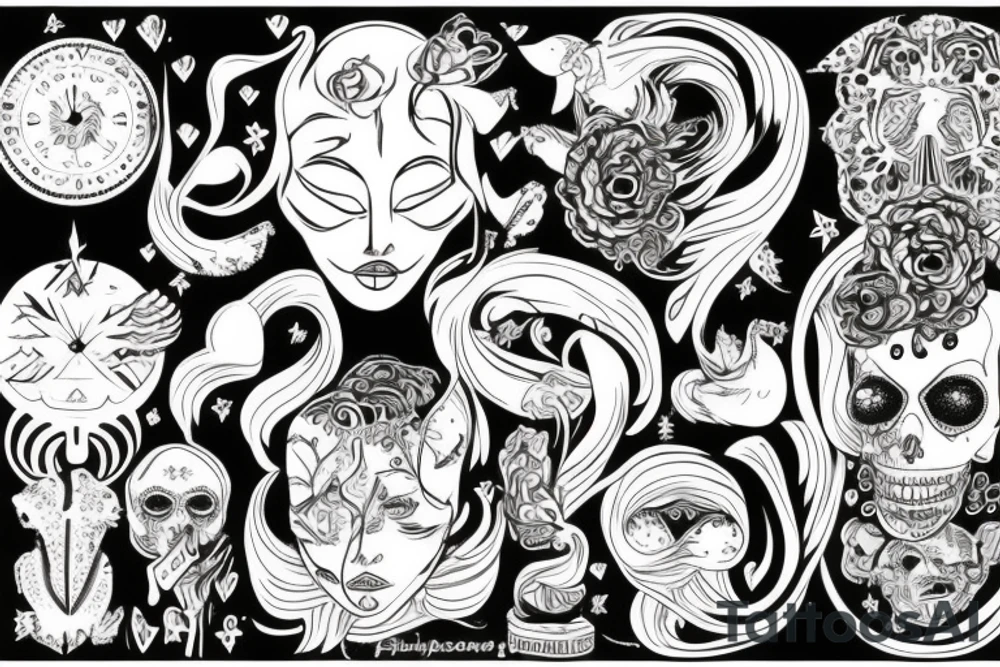 Кокос одной линией tattoo idea