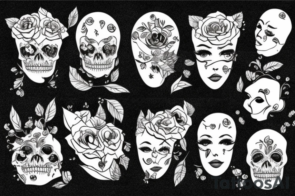 Кокос одной линией tattoo idea