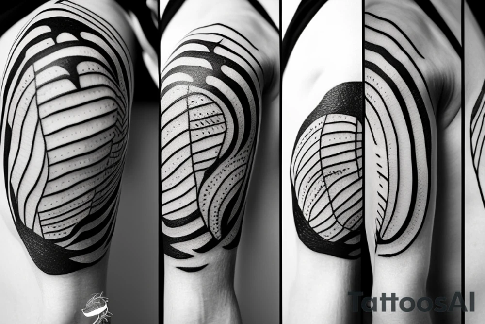 coconut one line tattoo idea
