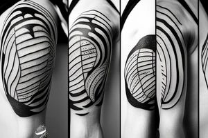 coconut one line tattoo idea