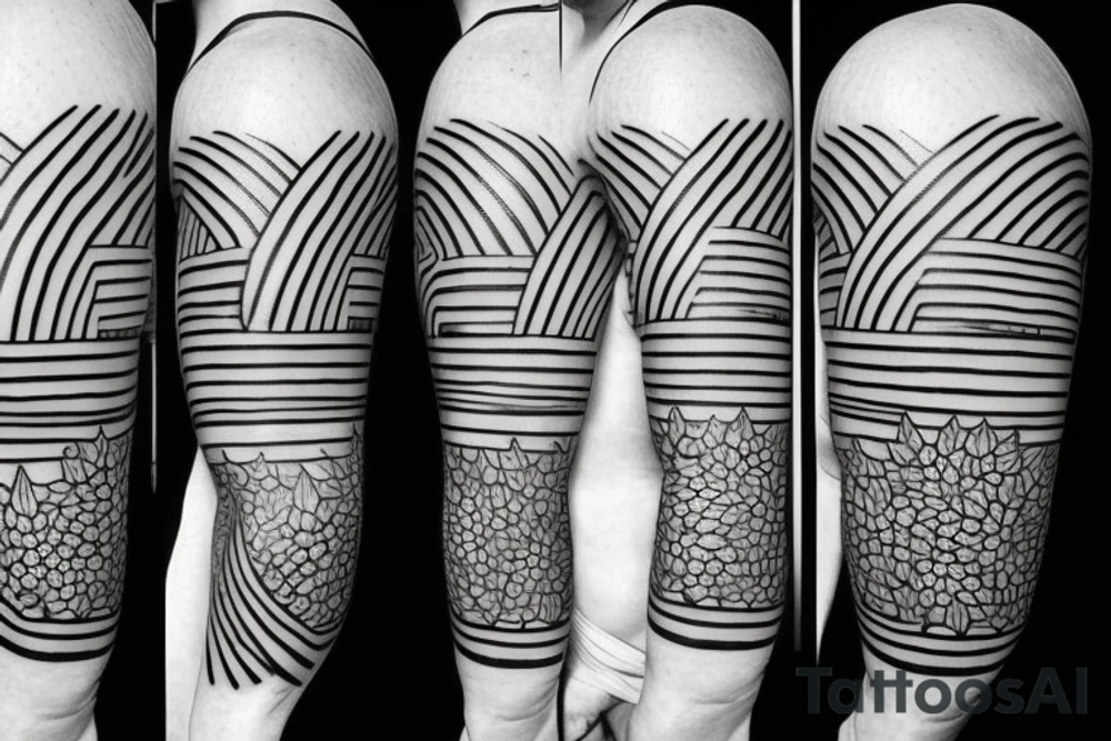 coconut one line tattoo idea