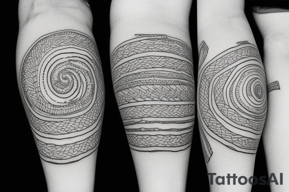 coconut one line tattoo idea
