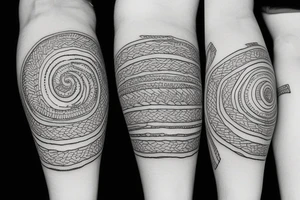 coconut one line tattoo idea