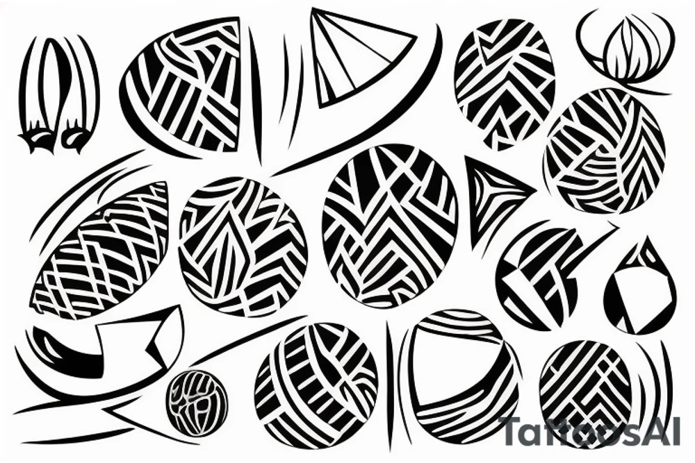 coconut one line tattoo idea