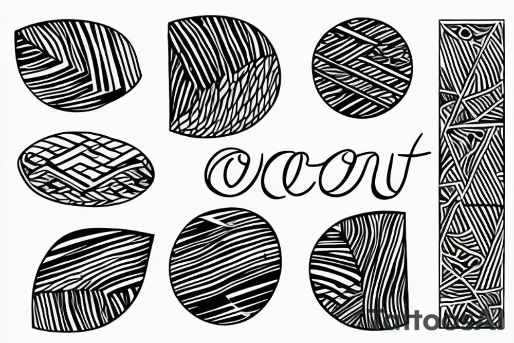 coconut one line tattoo idea
