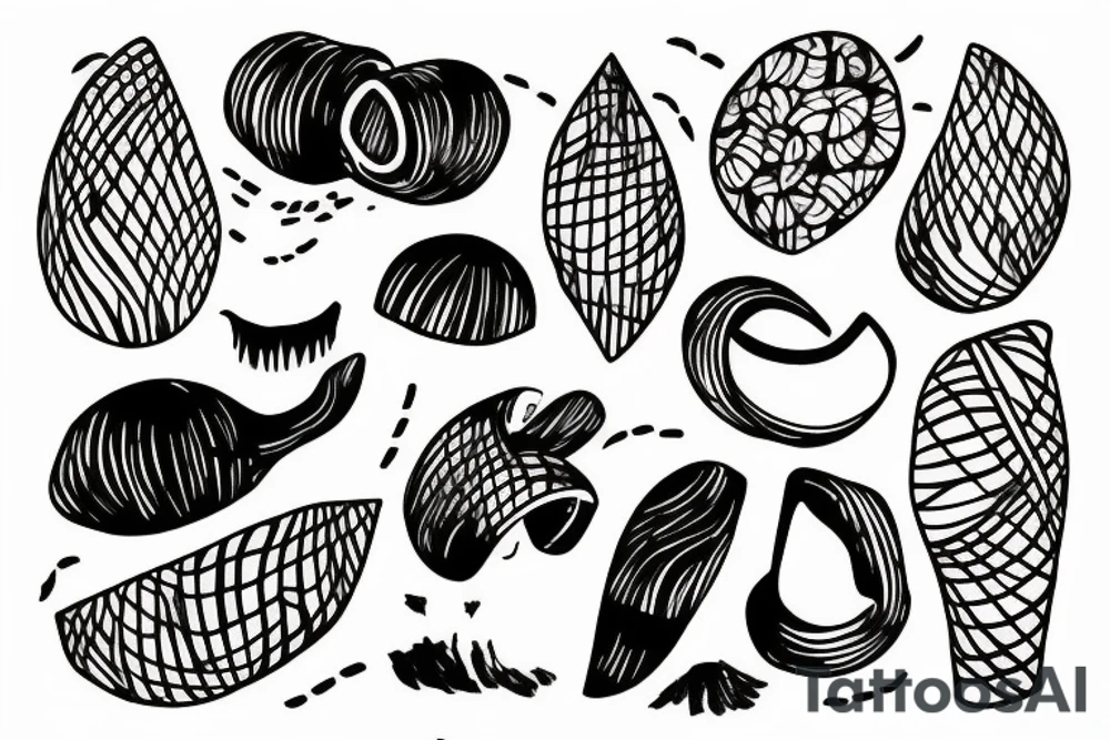coconut one line tattoo idea